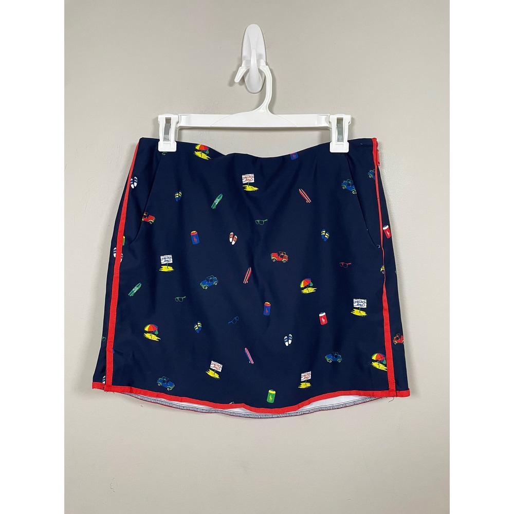Polo Golf Ralph Lauren Beach Print Skort Size 4 Preppy Tennis Athleisure Active